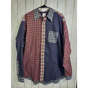 Brooks Brothers Dress Shirt 100% Cotton Mens XL Tartan Multicolor Plaid Nice!